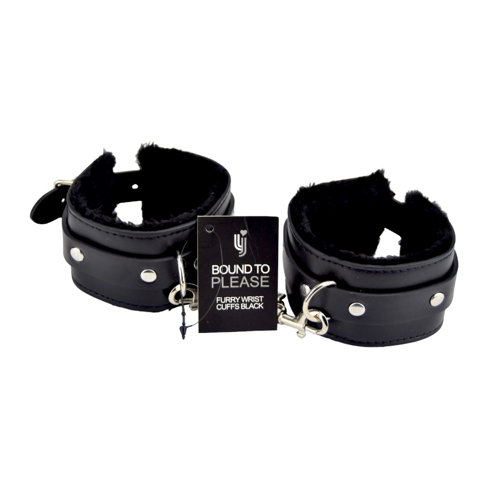 n11932-bound-to-please-furry-plush-wrist-cuffs-black-1