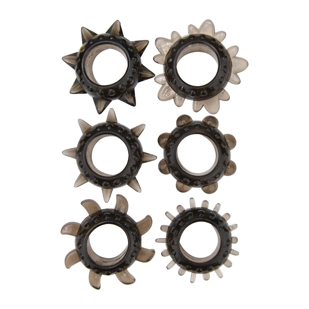 n12316-loving-joy-textured-cock-ring-set-6-pack