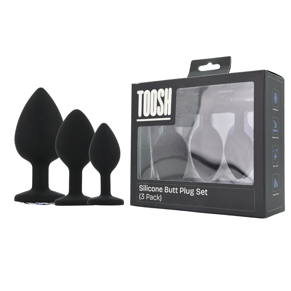 toosh-silicone-butt-plug-black-set-of-3-clear-stone-3-pkg-duo
