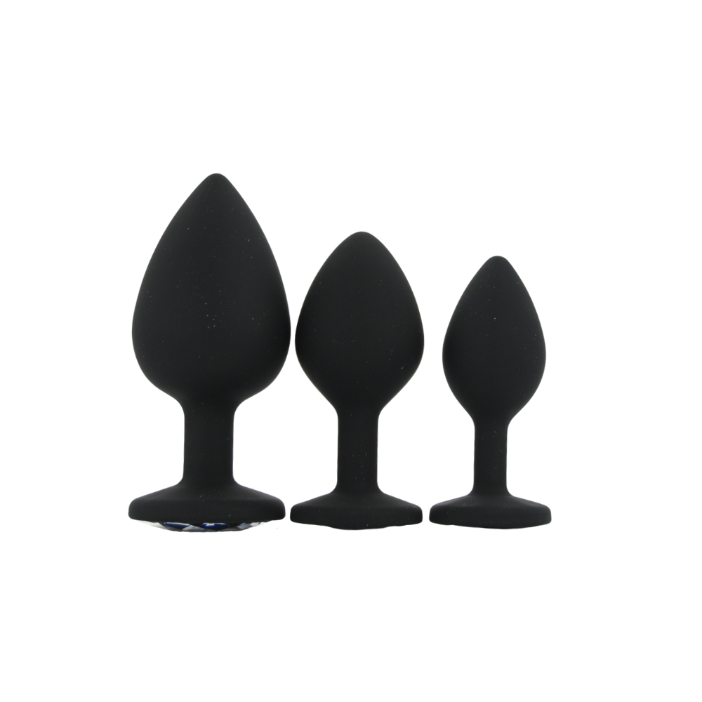 toosh-silicone-butt-plug-black-set-of-3-clear-stone